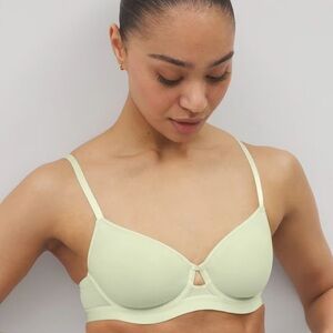 Soma Pastel Yellow Lace Underwire Bra - Lightest Lift Modern Coverage Size 36C